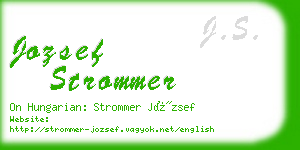 jozsef strommer business card